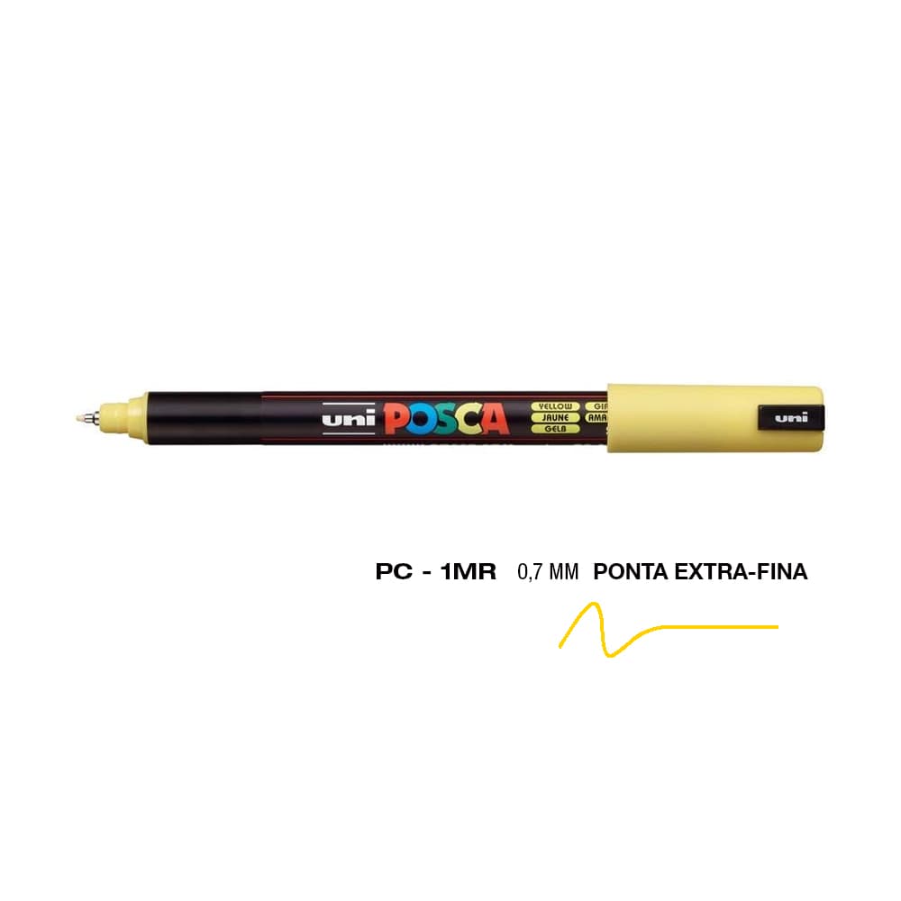 Marcador Uniball Posca PC-1MR 0,7mm Amarelo (2) 1un