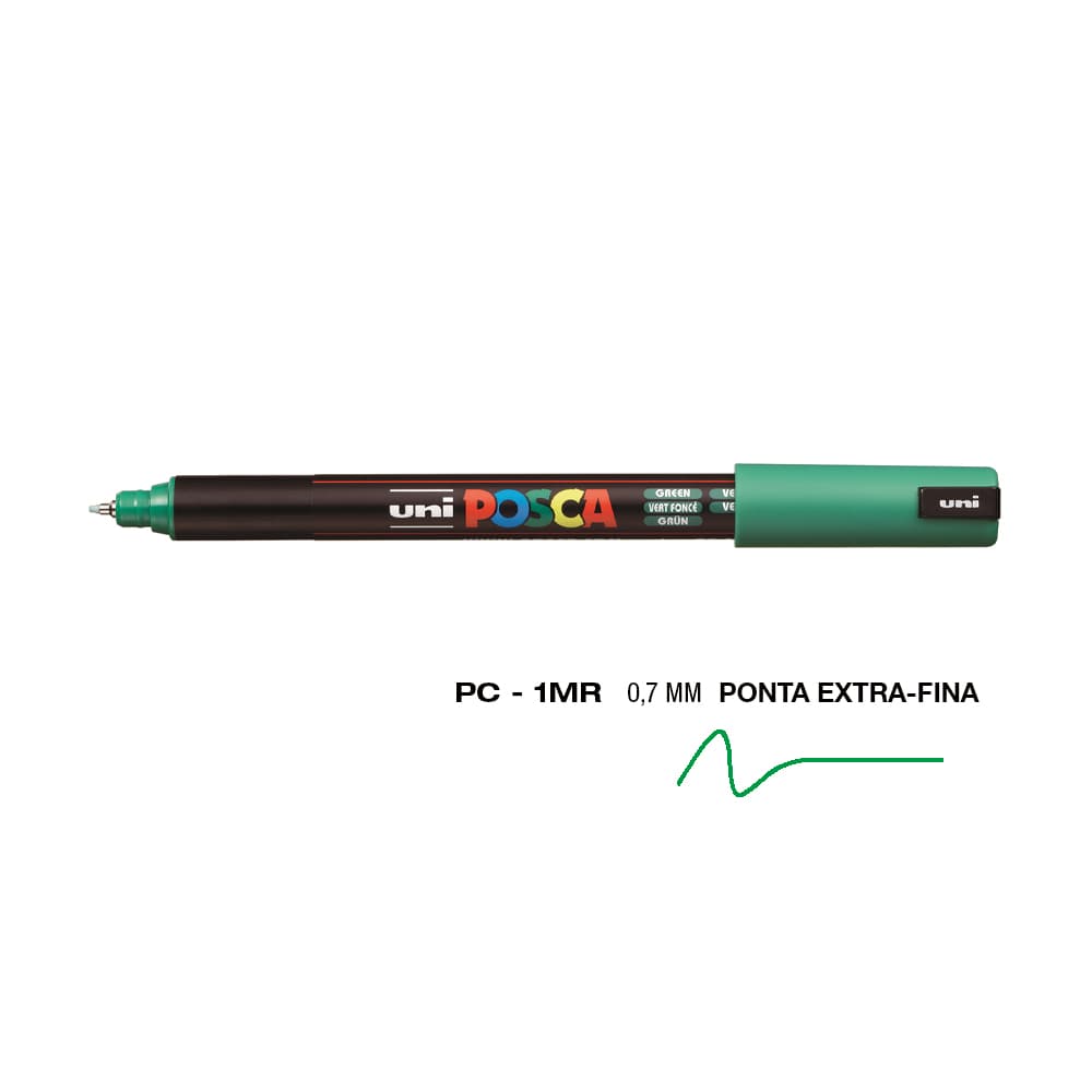 Marcador Uniball Posca PC-1MR 0,7mm Verde (6) 1un