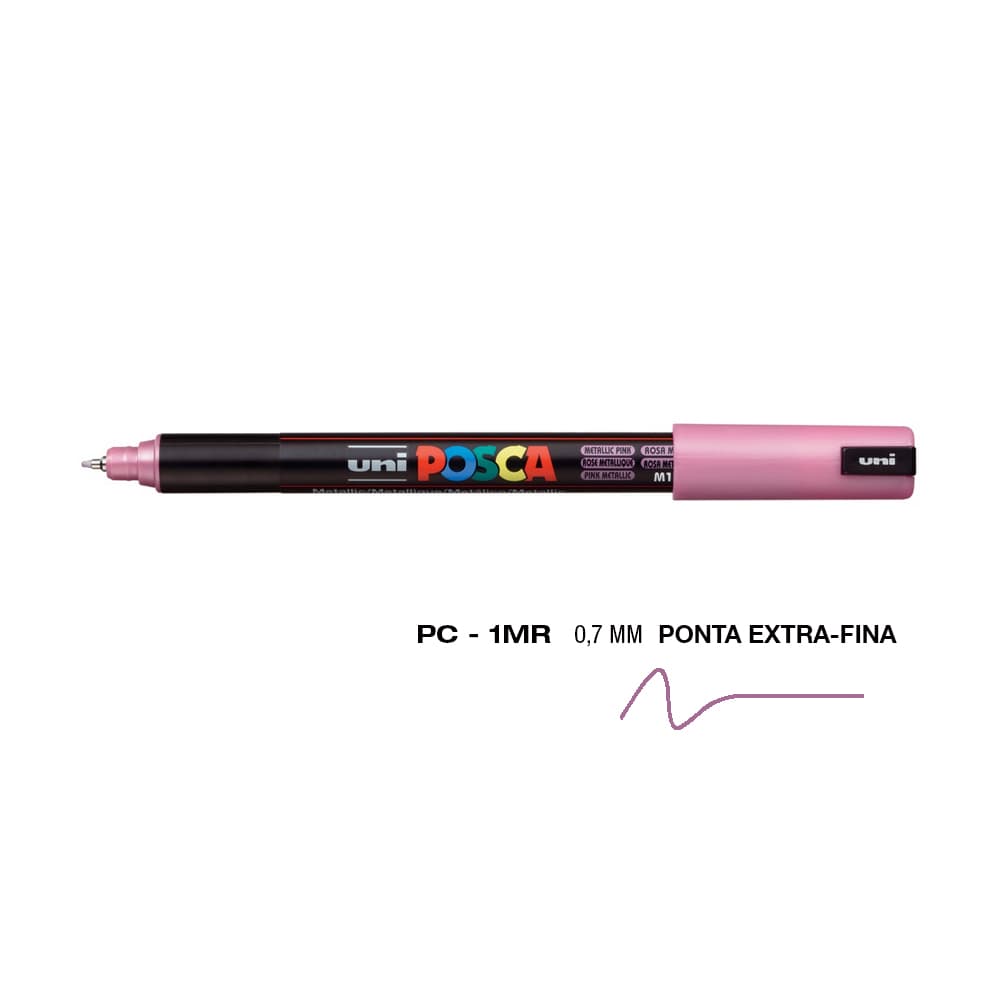 Marcador Uniball Posca PC-1MR 0,7mm Rosa Metálico (M13) 1un