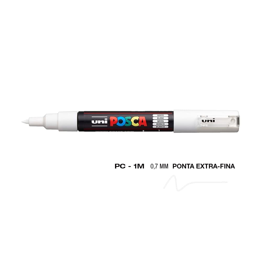 Marcador Uniball Posca PC-1M 0,7mm Branco (1) 1un