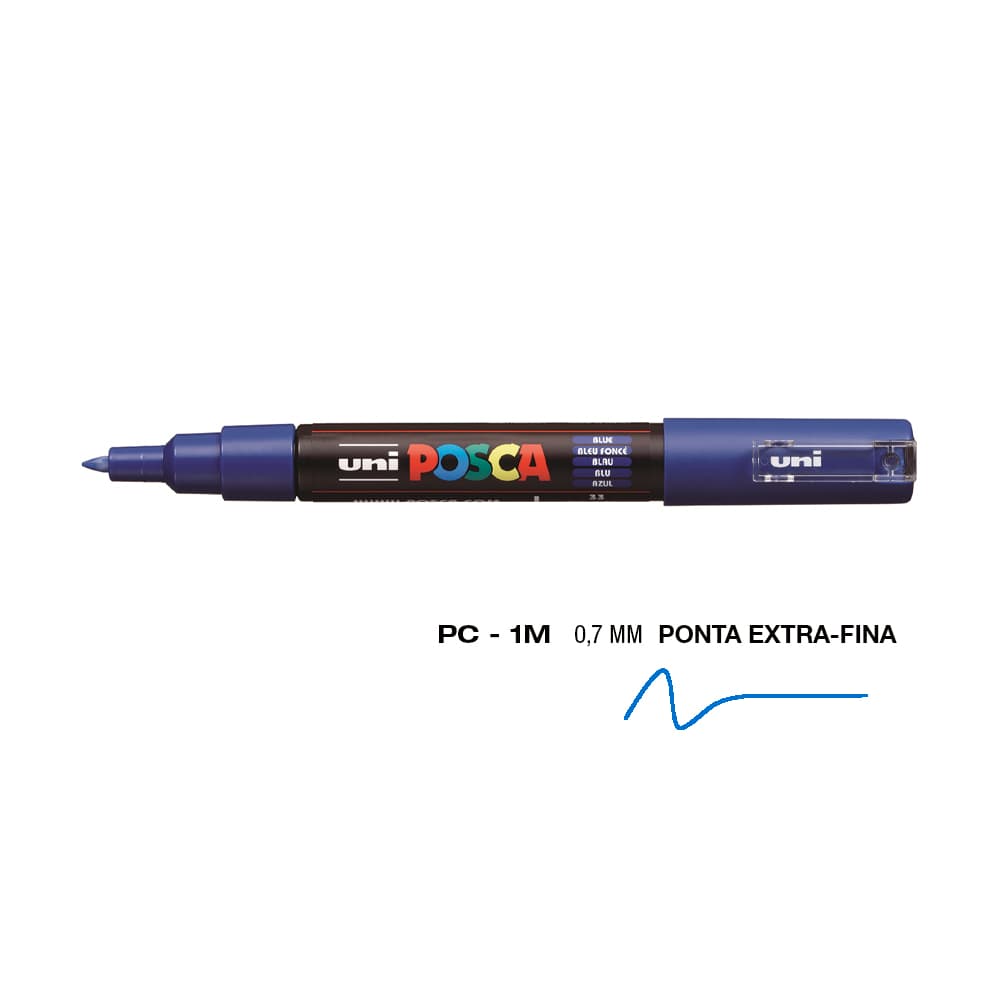Marcador Uniball Posca PC-1M 0,7mm Azul (33) 1un
