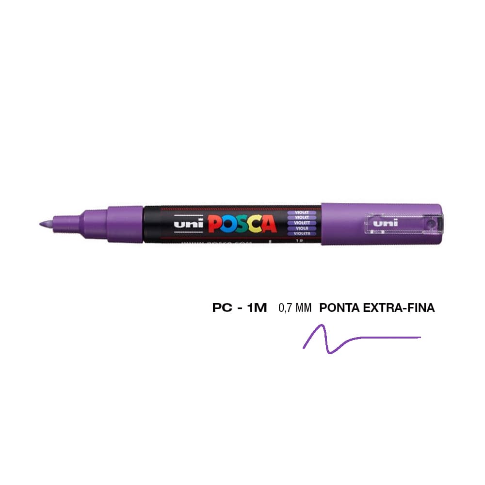 Marcador Uniball Posca PC-1M 0,7mm Violeta (12) 1un