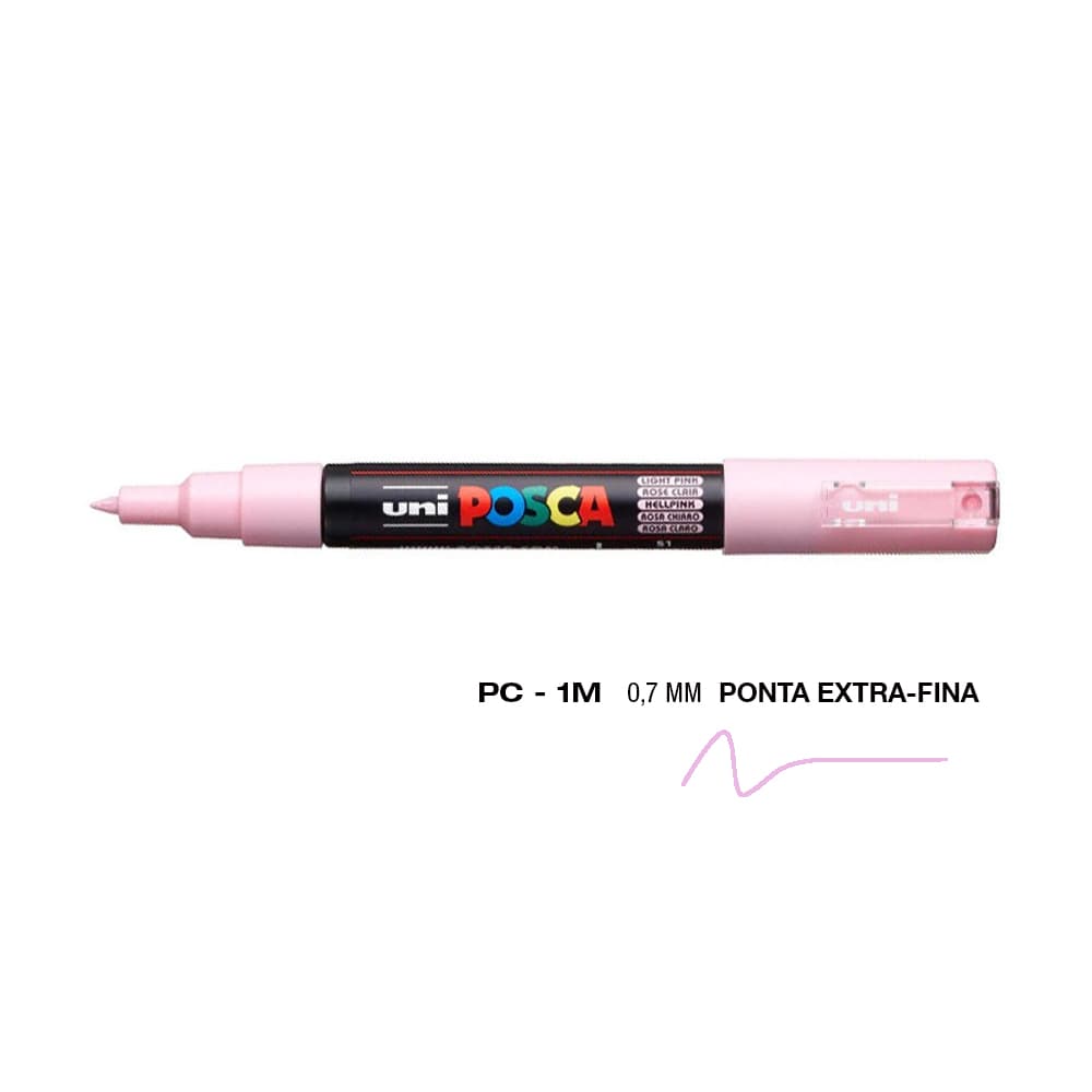 Marcador Uniball Posca PC-1M 0,7mm Rosa Claro (51) 1un
