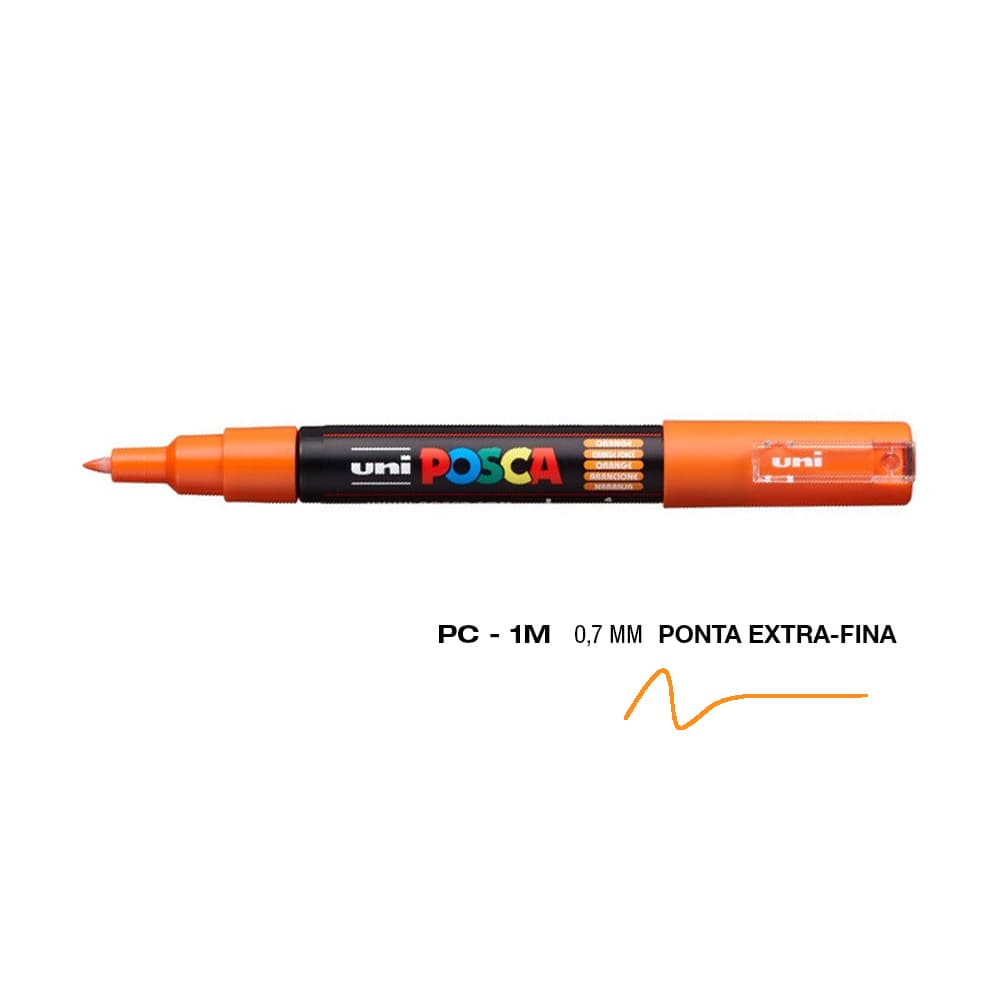 Marcador Uniball Posca PC-1M 0,7mm Laranja (4) 1un