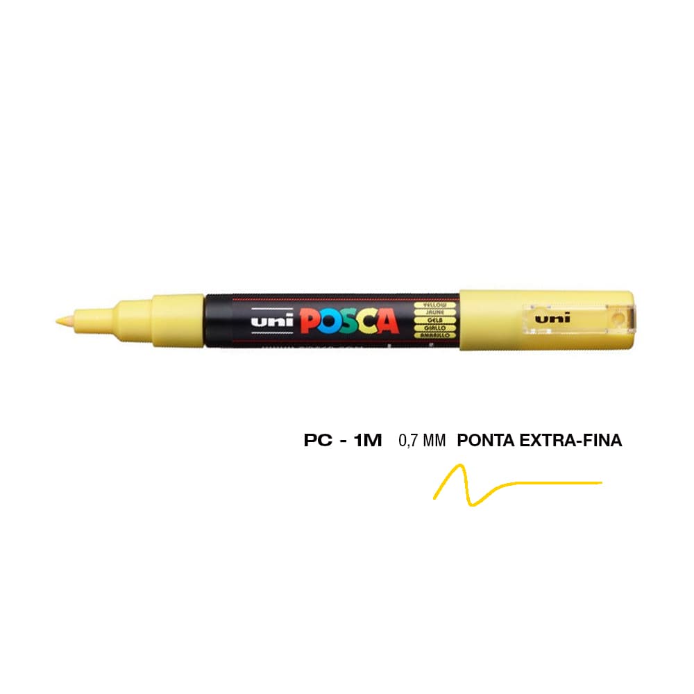 Marcador Uniball Posca PC-1M 0,7mm Amarelo (2) 1un