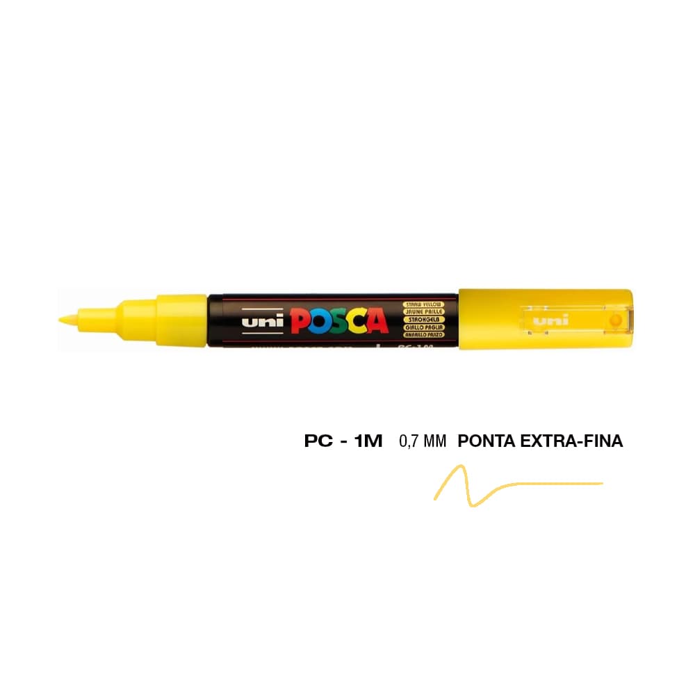 Marcador Uniball Posca PC-1M 0,7mm Amarelo Palha (73) 1un
