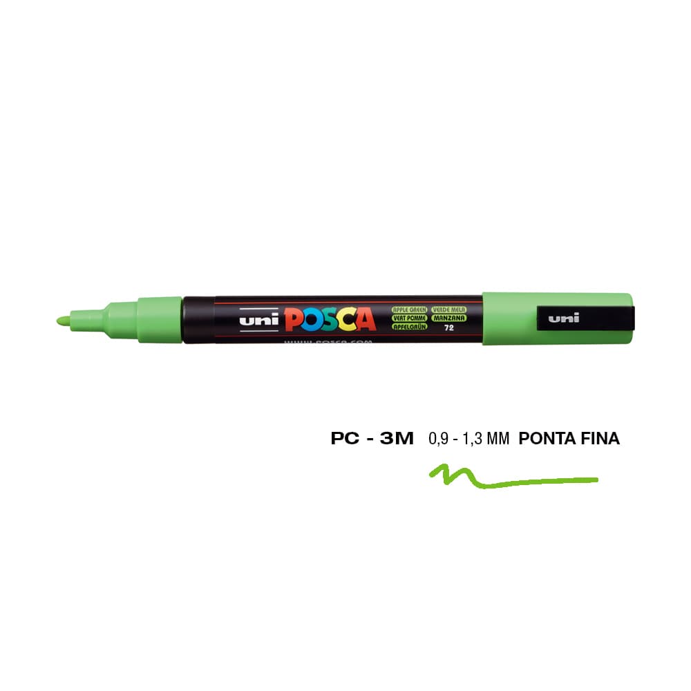 Marcador Uniball Posca PC-3M 0,9mm Verde Maça (72) 1un