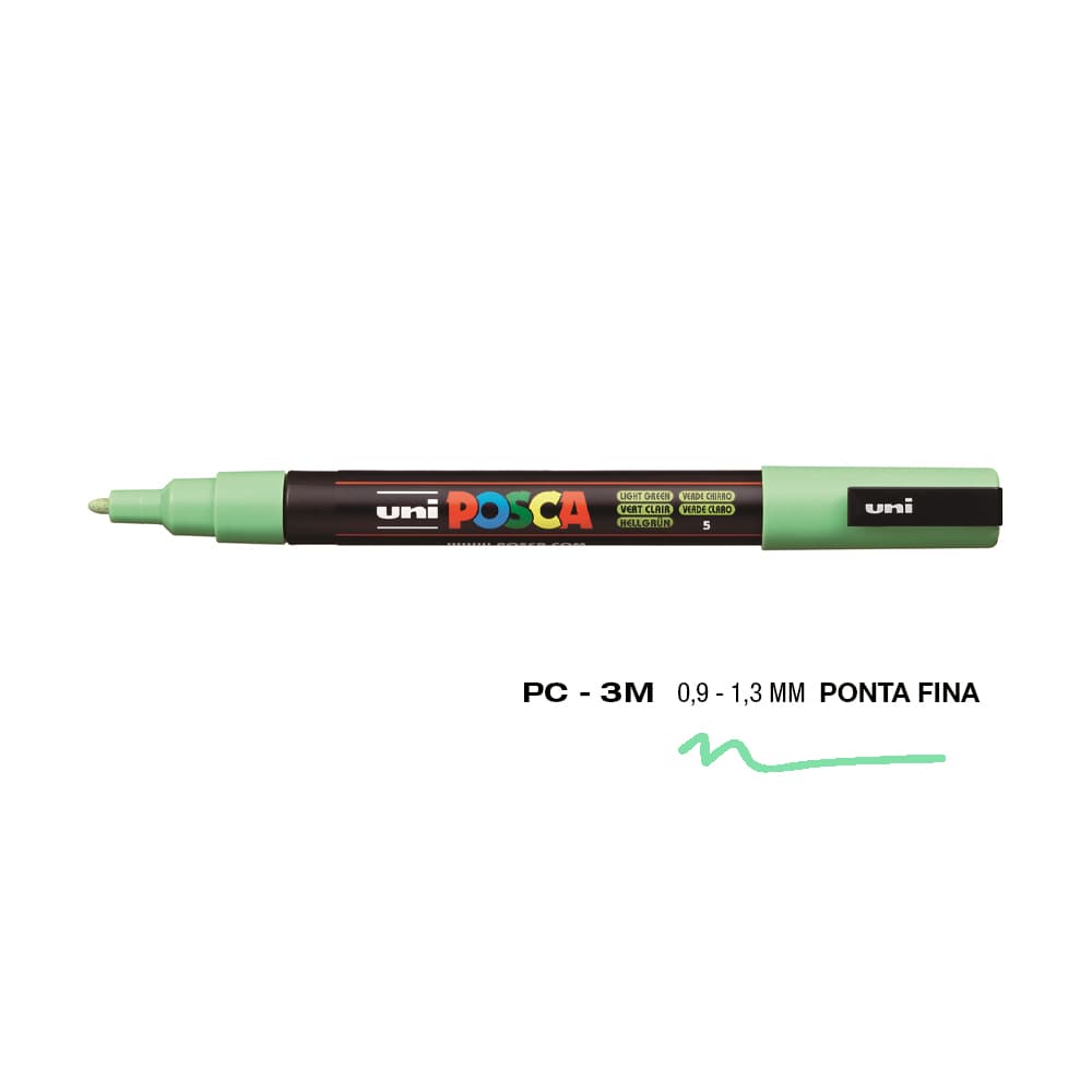 Marcador Uniball Posca PC-3M 0,9mm Verde Claro (5) 1un
