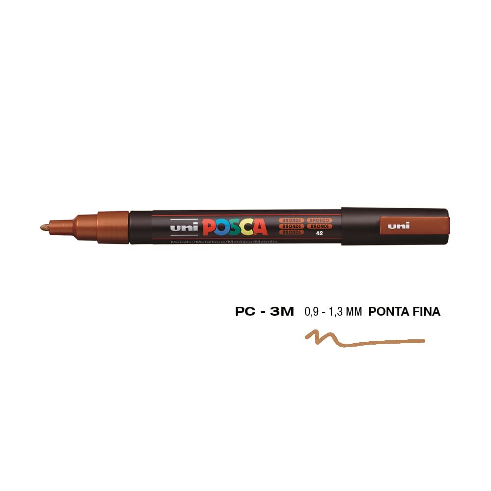 Marcador Uniball Posca PC-3M 0,9mm Bronze (42) 1un