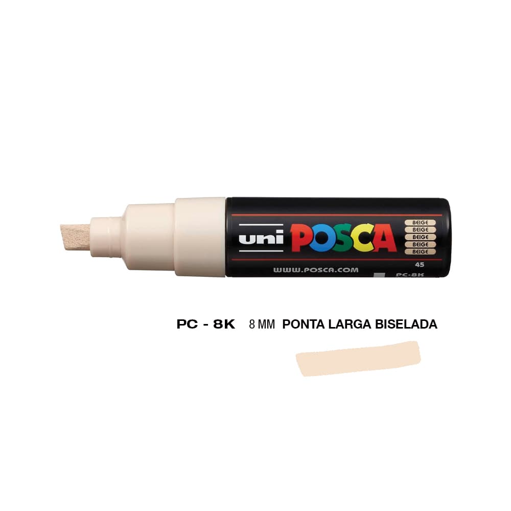 Marcador Uniball Posca PC-8K 8mm Bege (45) 1un