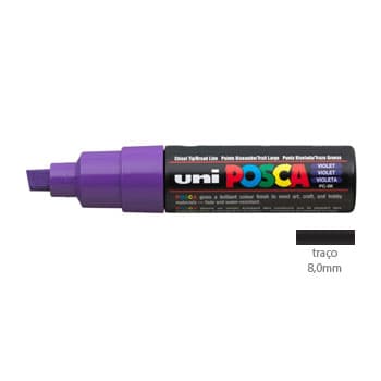 Marcador Uniball Posca PC-8K 8mm Violeta (12) 1un