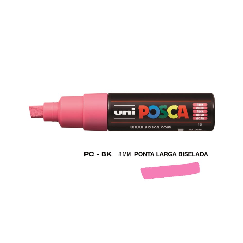 Marcador Uniball Posca PC-8K 8mm Rosa (13) 1un