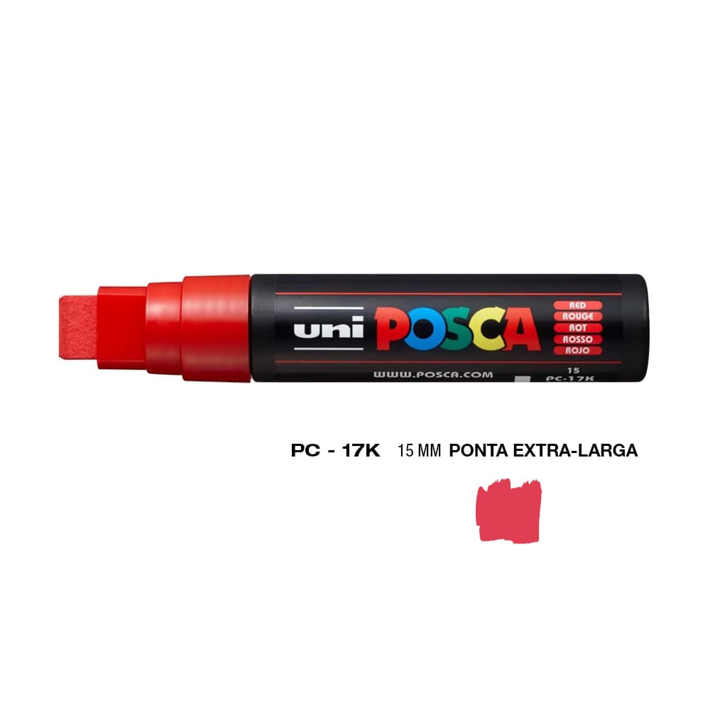 Marcador Uniball Posca PC-17K 15mm Vermelho (15) 1un