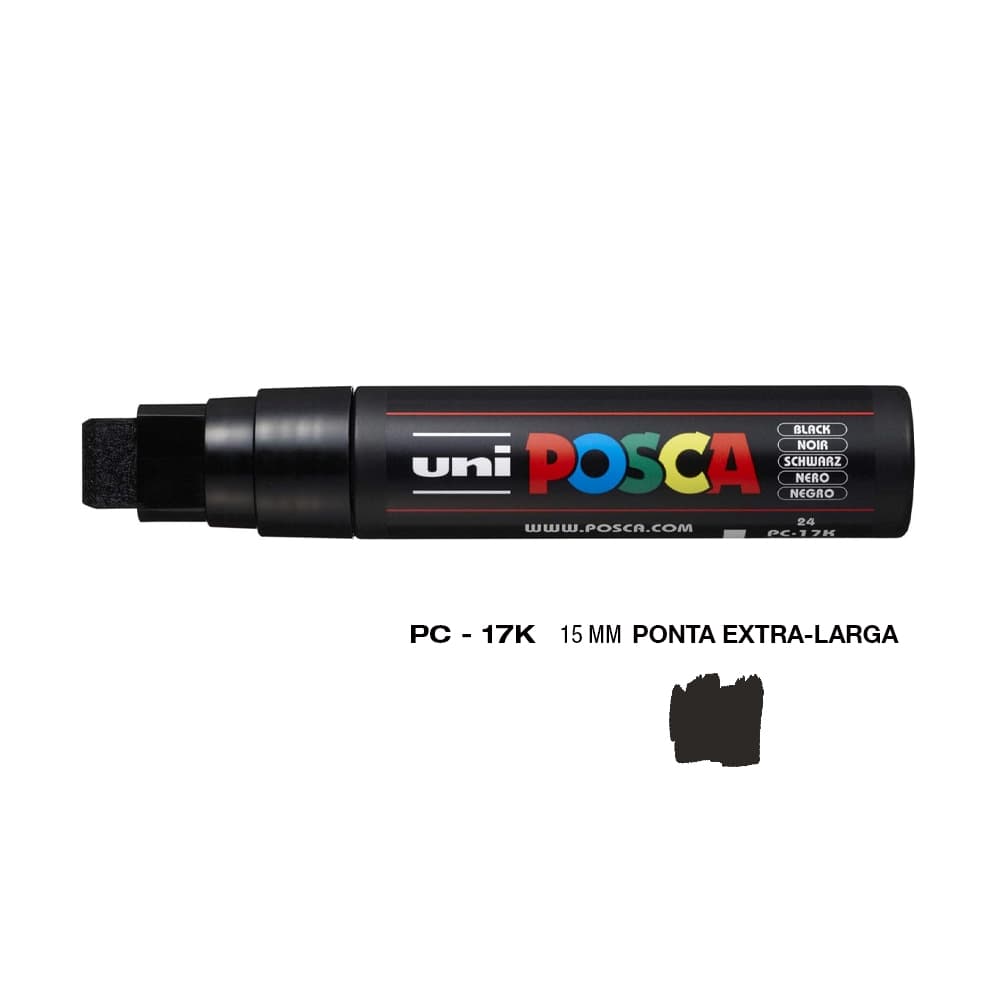 Marcador Uniball Posca PC-17K 15mm Preto (24) 1un