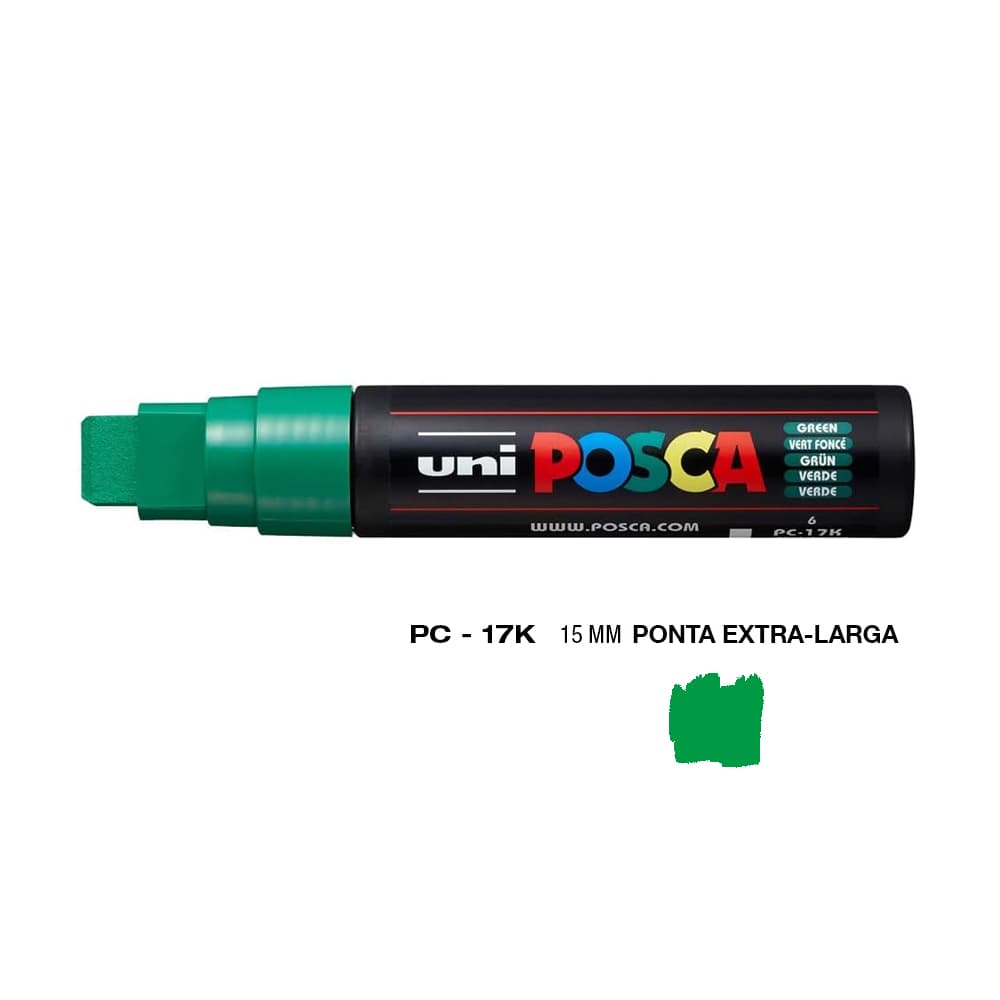 Marcador Uniball Posca PC-17K 15mm Verde (6) 1un