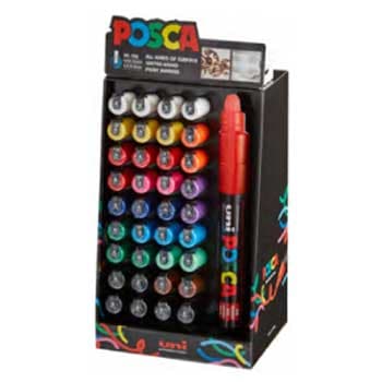 Marcadores Uniball Posca PC-7M 4,5mm Sortido Expositor 36un