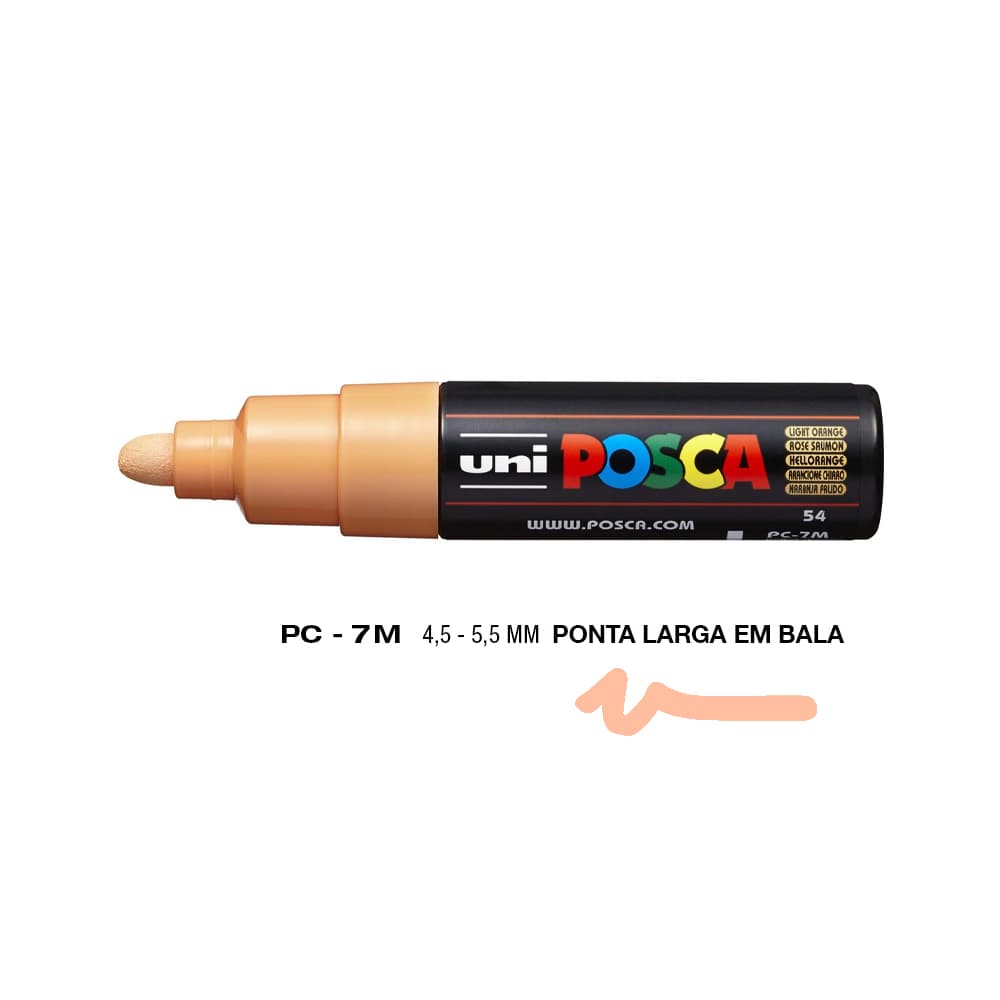 Marcador Uniball Posca PC-7M 4,5mm Laranja Claro (54) 1un