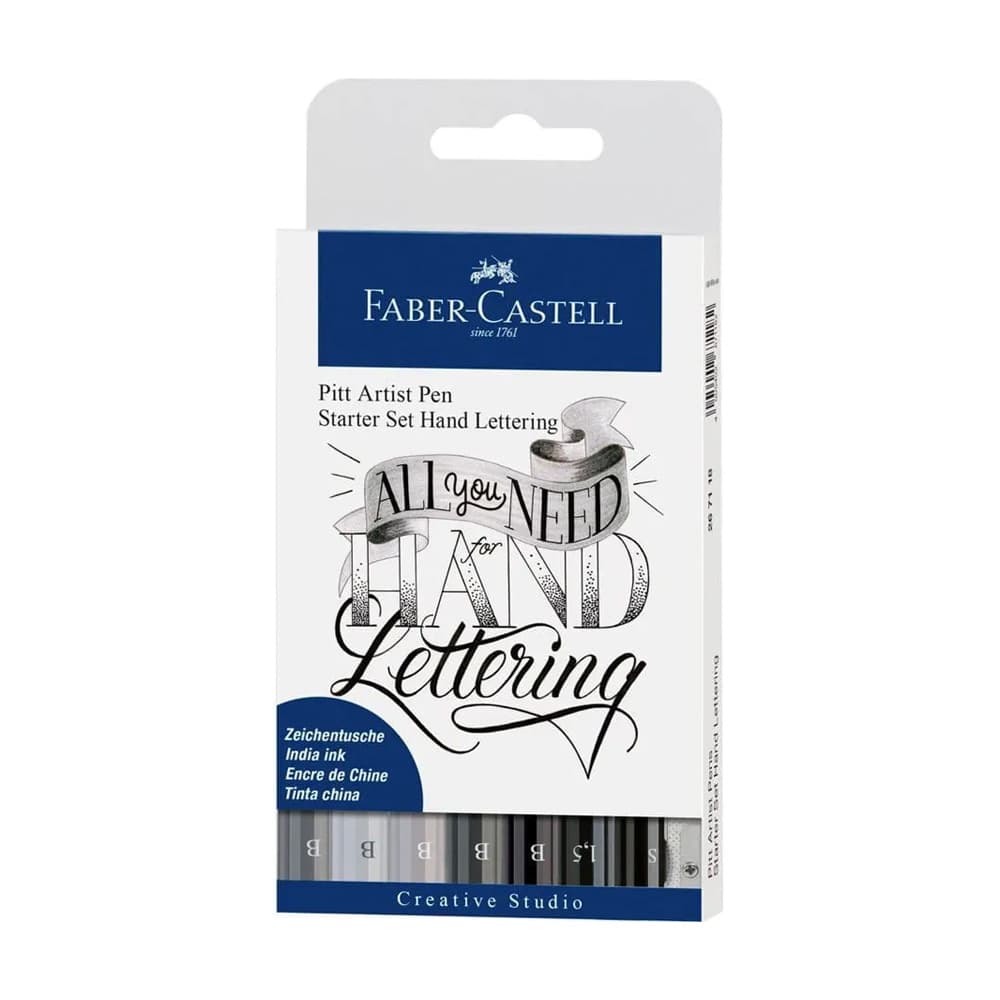 Marcador Artístico Pitt Faber-Castell Inicia Caligra 7 Cores