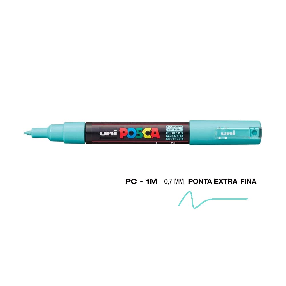 Marcador Uniball Posca PC-1M 0,7mm Verde Aqua (P6) 1un