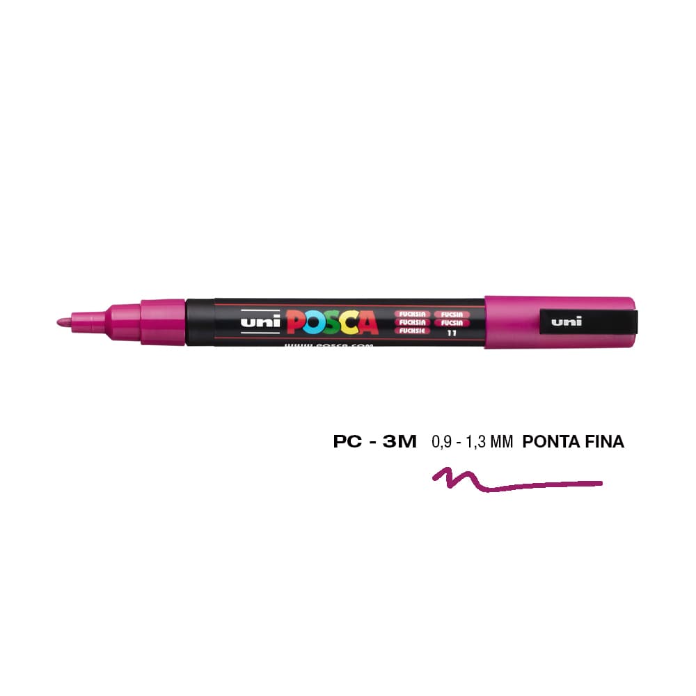 Marcador Uniball Posca PC-3M 0,9mm Fucsia (11) 1un