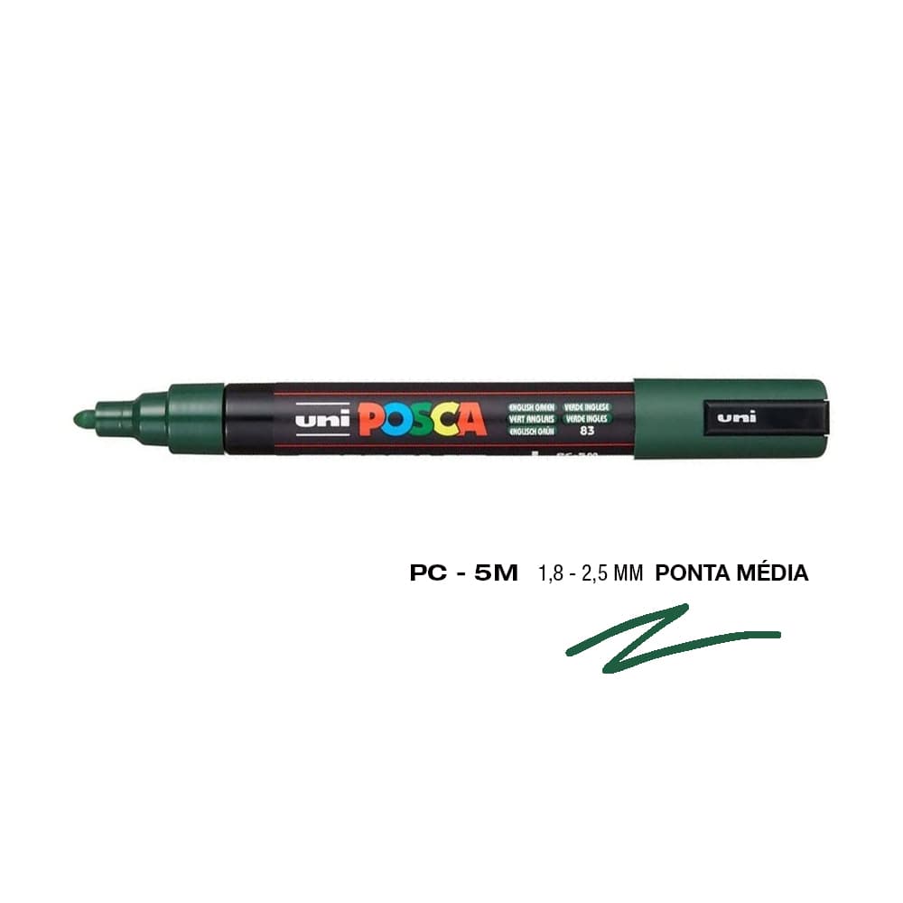 Marcador Uniball Posca PC-5M 1,8mm Verde Ingles (83) 1un