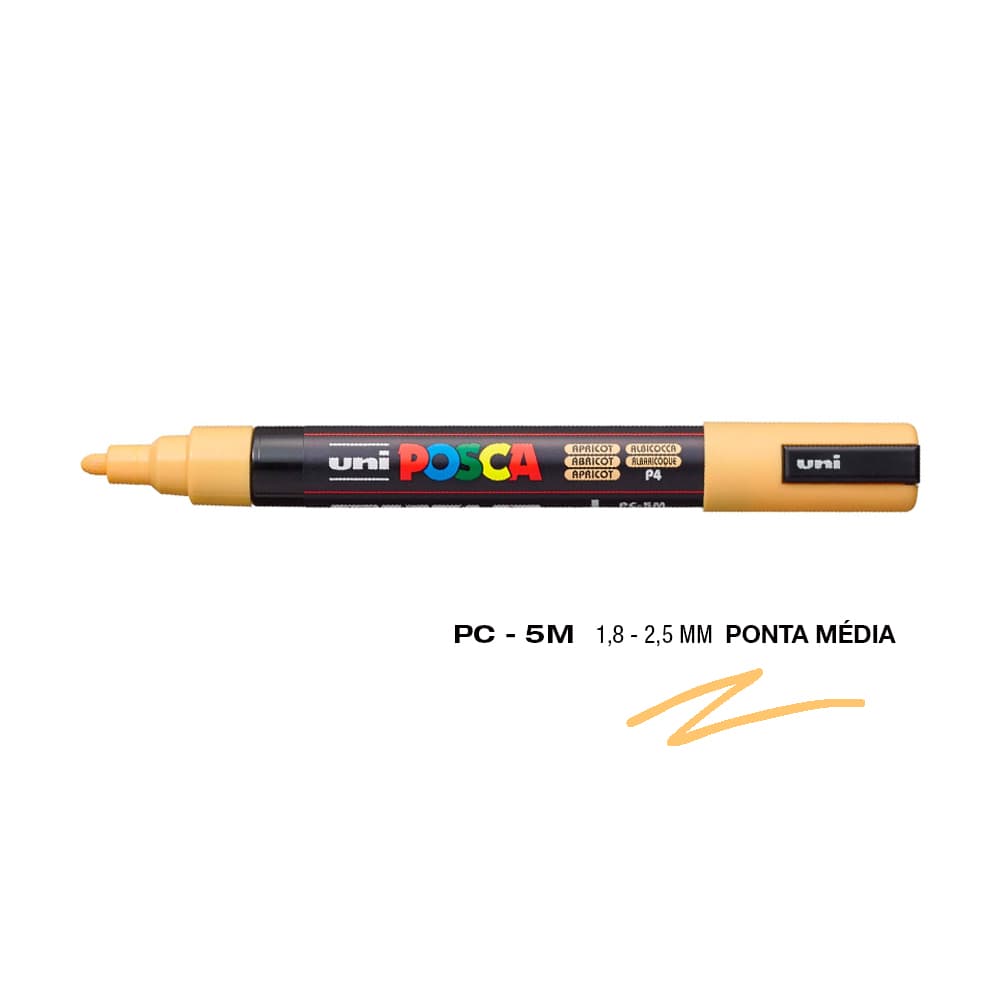 Marcador Uniball Posca PC-5M 1,8mm Apricot (P4) 1un