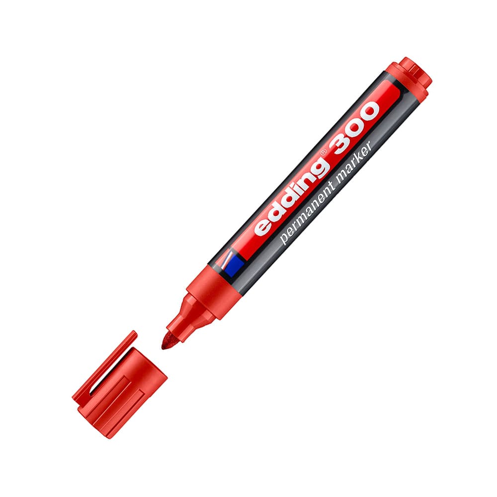 Marcador Médio Edding 300 1,5-3mm Vermelho 1un