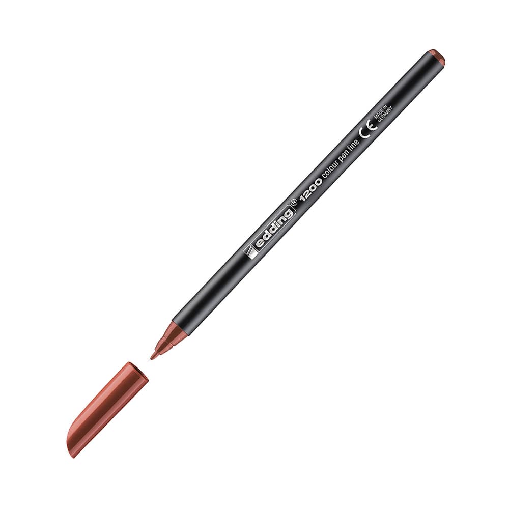 Marcador Médio Edding 1200 1mm Castanho 1un