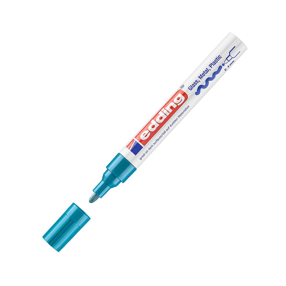 Marcador Grosso Edding 750 2-4mm Azul Claro 1un