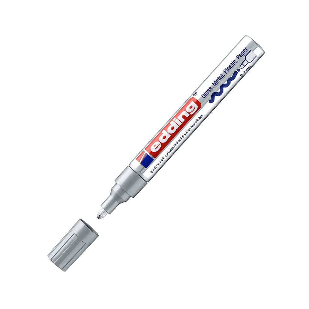 Marcador Grosso Edding 750 2-4mm Prata 1un