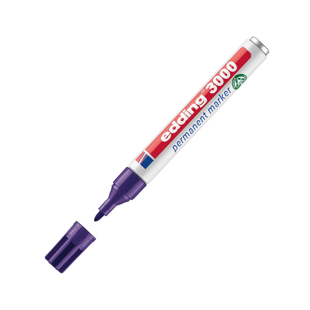 Marcador Permanente Grosso Edding 3000 1,5-3mm Violeta 1un