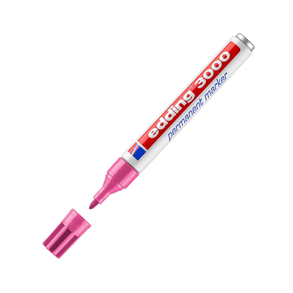 Marcador Permanente Grosso Edding 3000 1,5-3mm Rosa 1un