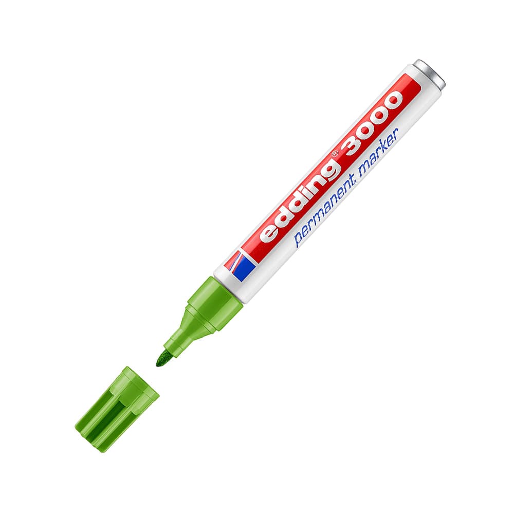 Marcador Permanente Grosso Edding 3000 1,5-3mm Verde Cl. 1un