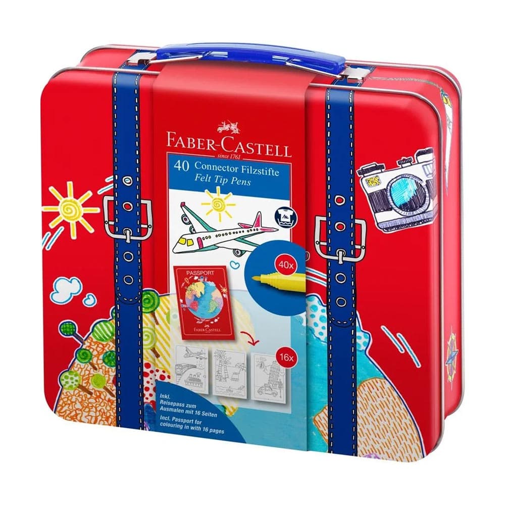 Marcador Feltro Faber Castell Connector Viagens 40un