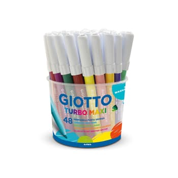 Marcador Feltro 048un Giotto Turbo Maxi Copo 4x12 Cores