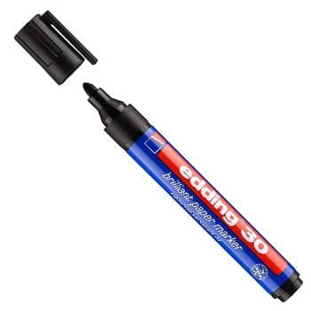 Marcador Profissional Edding 30 para Sacos PVC Preto