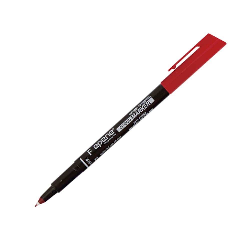 Marcador Permanente Fino Epene 0106CD 0,6mm Vermelho 1un