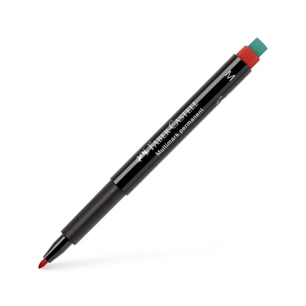 Marcador Permanente Médio Faber-Castell 0,9mm Vermelho 1un