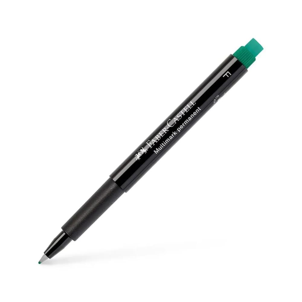 Marcador Permanente Fino Faber-Castell 0,7mm Verde 1un