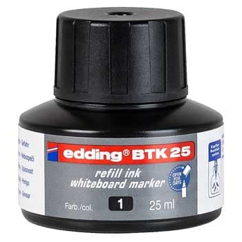 Recarga Marcador Quadros Brancos Edding BTK25 Preto 25ml 1un