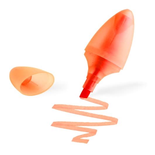 Marcador Fluorescente Rankap Laranja 1un