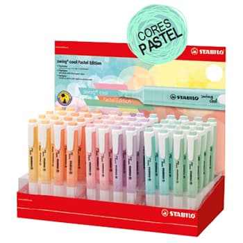 Marcador Fluorescente Stabilo 8 Cores Pastel Expositor 48un