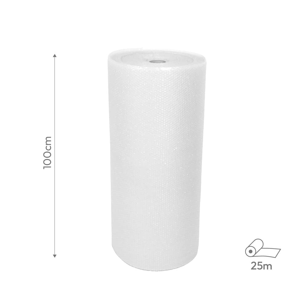 Plástico Proteção com Bolhas de Ar 100cmx25m Rolo