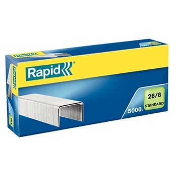 Agrafos 26/6 Rapid (2/20 Folhas) Cx5000un