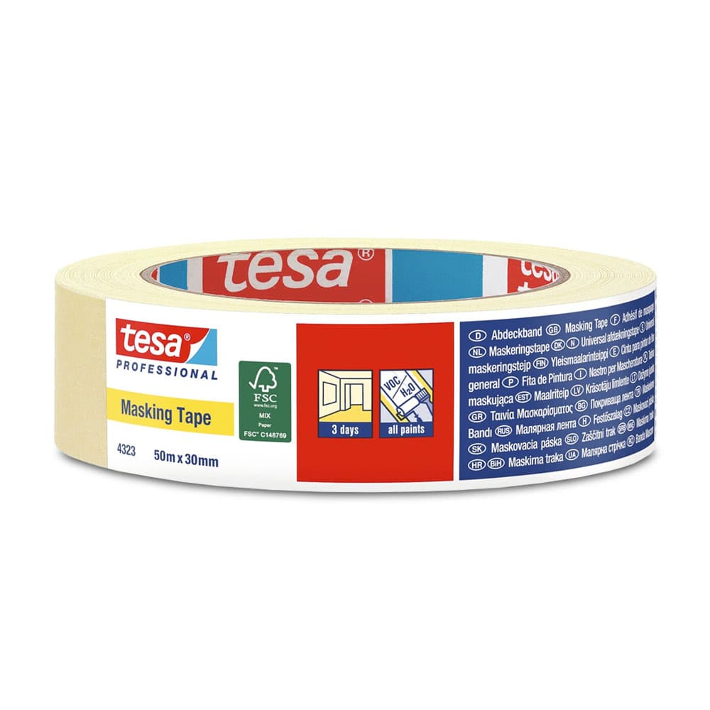 Fita Adesiva Crepe 30mmx50m Tesa Professional 4323