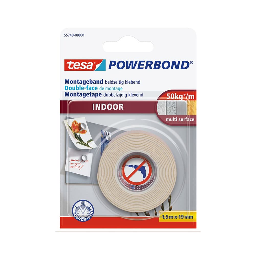 Fita Adesiva Dupla Face 19mmx1,5m Powerbond Interior Tesa