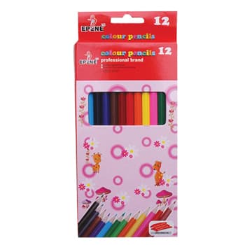 Lápis Cor 12un Cx Cartão Epene EP20-1012 18cm