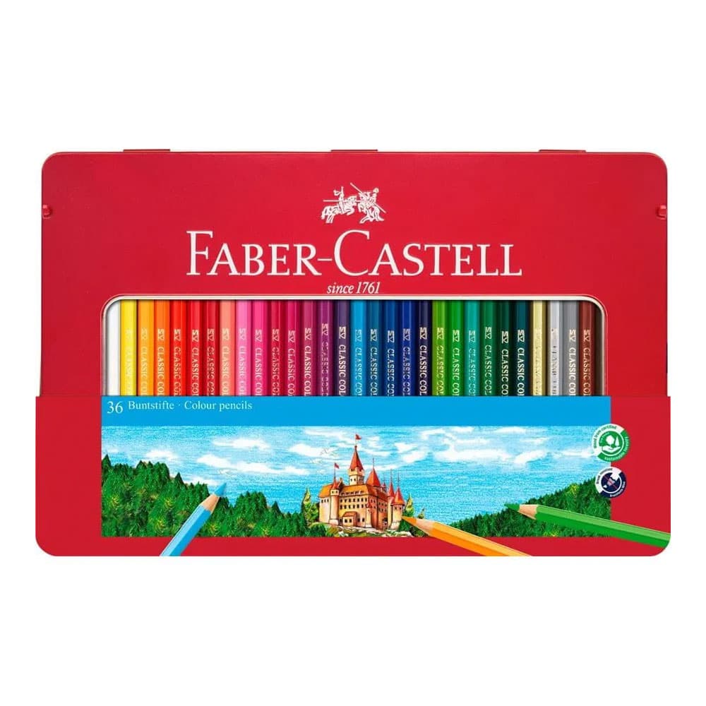 Lápis Cor 36un Cx Metal Faber-Castell 18cm