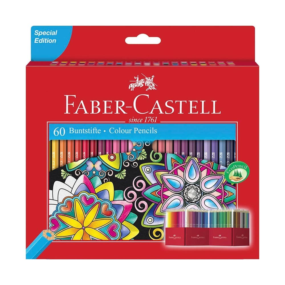 Lápis Cor 60un Cx Cartão Faber-Castell Arte Terapia 18cm
