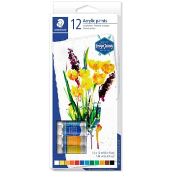 Tinta Acrílica STAEDTLER 8500 C12 Design Journey 12ml 12un